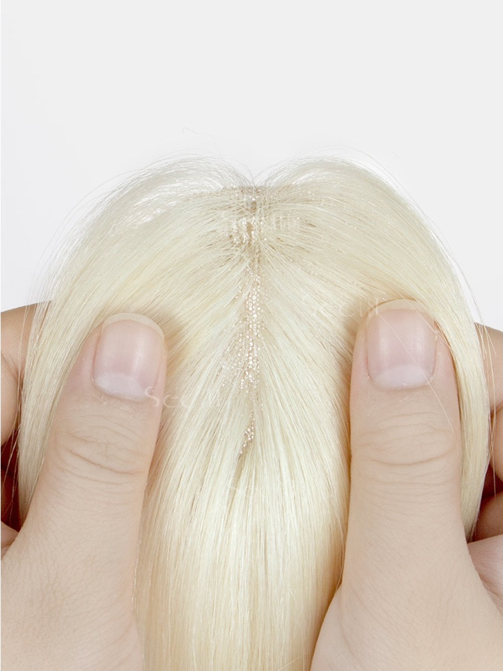 Seully White Blonde Clip-In Topper Extension - Picture 5 of 8